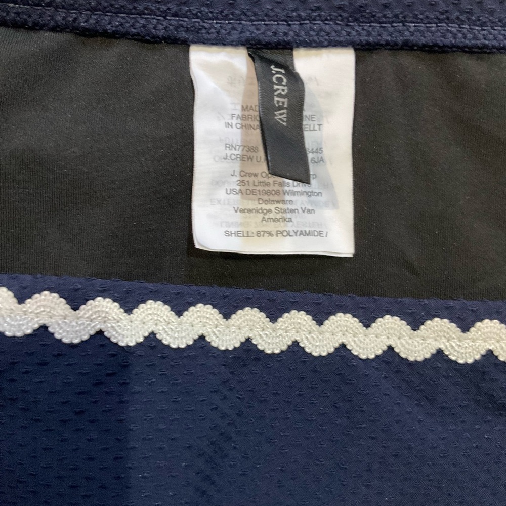 J. Crew Navy and White Bikini Set - Picture 2 of 3